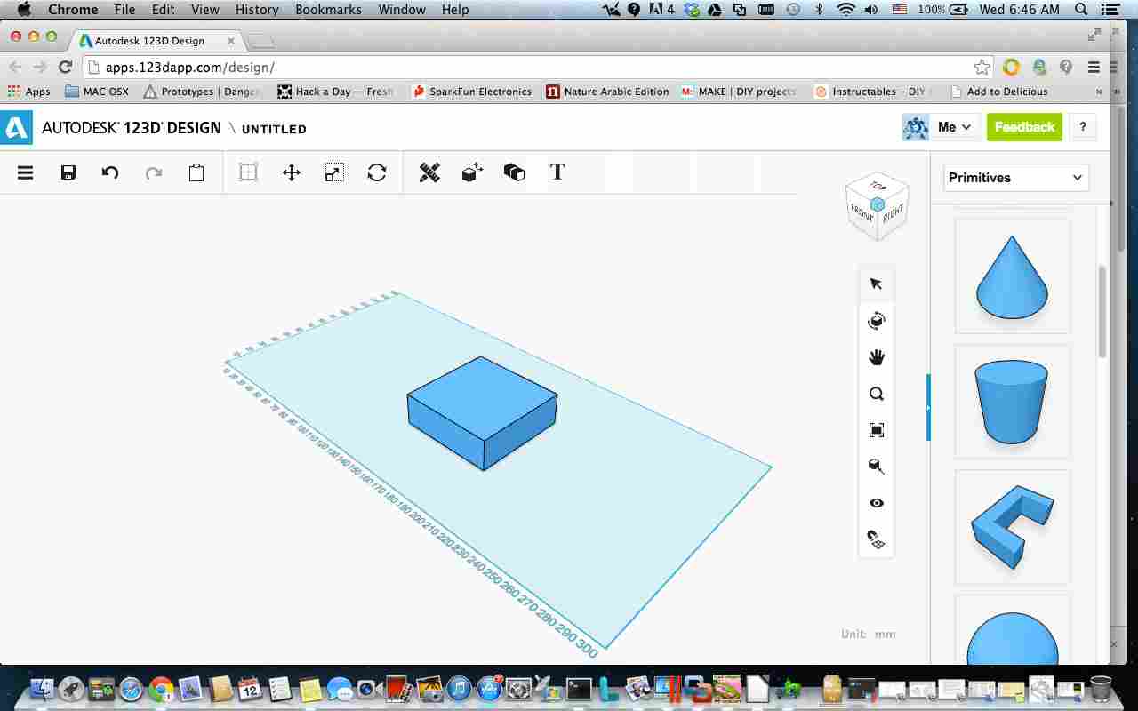 Building the shim using 2 major primitive shapes. A cube and 4 cyliders